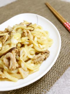 レンジで簡単ランチ*焼肉タレで絶品うどん-レシピのメイン写真