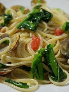 菜の花とあさりのペペロンチーノ-レシピのメイン写真