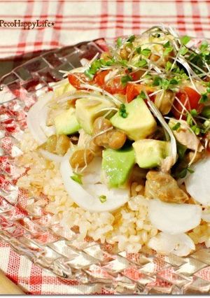 スモーク風味のアボカド納豆ツナのっけ丼-レシピのメイン写真