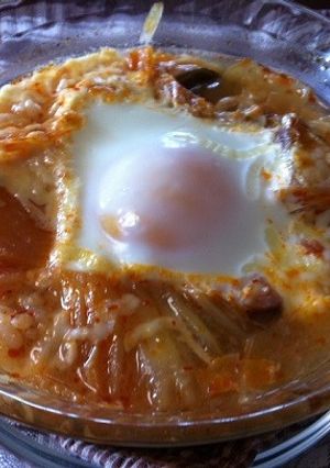 Ｖｏｌ満点☆キムチの焼きクッパ雑炊-レシピのメイン写真