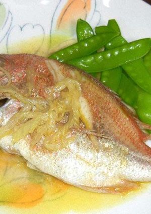レンコダイのワイン蒸し・セロリ風味-レシピのメイン写真