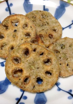 美味し過ぎる☆蓮根の磯辺揚げ焼き-レシピのメイン写真