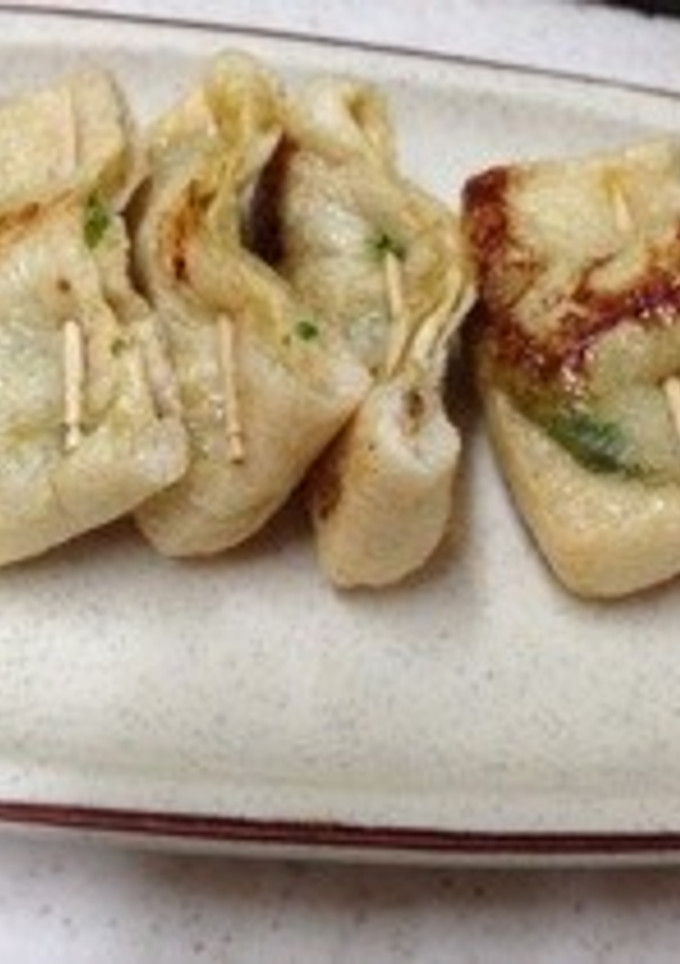 油揚げのネギ挟み焼き♫-レシピのメイン写真