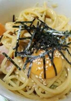 味噌汁リメイク和風カルボナーラ-レシピのメイン写真