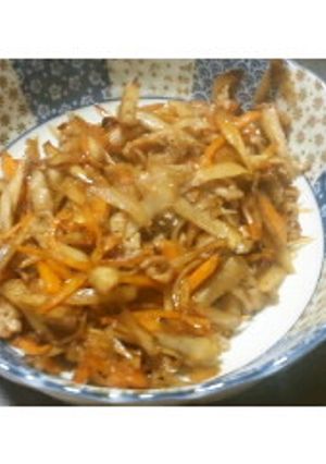 ごぼうと豚肉のきんぴら-レシピのメイン写真