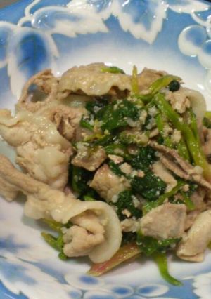豚肉と法蓮草の塩麹炒め-レシピのメイン写真