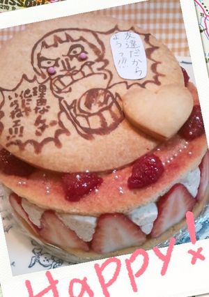 春の苺キャラケーキ＊ワンピースボンクレー-レシピのメイン写真
