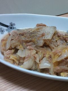 フライパンまかせ☆白菜とツナの炒め煮-レシピのメイン写真
