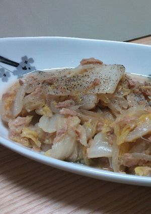 フライパンまかせ☆白菜とツナの炒め煮-レシピのメイン写真