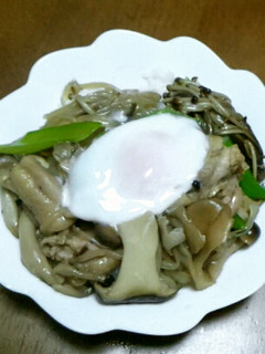 俺流!四種のキノコのすき煮丼-レシピのメイン写真