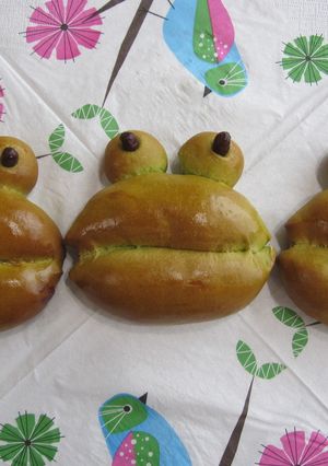 けろちゃん抹茶パン-レシピのメイン写真