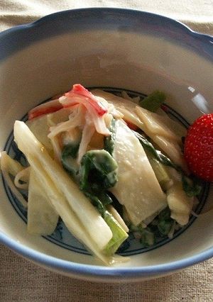旬のうどを酢味噌和えに-レシピのメイン写真