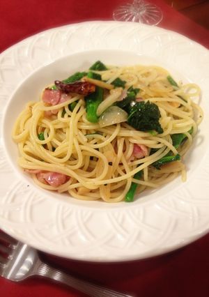菜の花の和風ペペロンチーノ-レシピのメイン写真