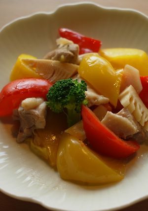 【薬膳レシピ】鶏肉とパプリカの炒め-レシピのメイン写真