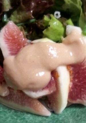 イチジクのサラダ　ゴマ味噌マヨドレ-レシピのメイン写真