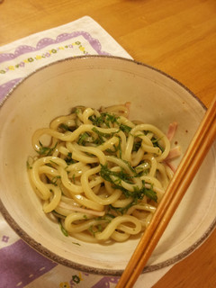 パスタみたいなしそバター醤油うどん-レシピのメイン写真