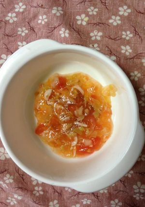離乳食中期ささ身入りトマトスープ-レシピのメイン写真