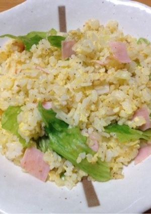 簡単1人ランチ！香味ペーストレタス炒飯☆-レシピのメイン写真