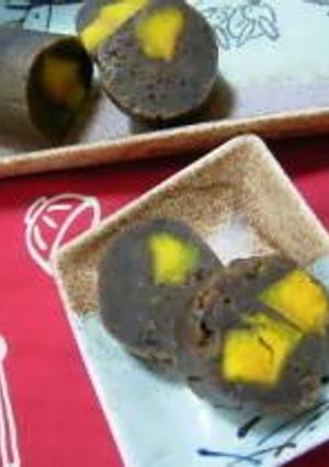 クックパー☆かぼちゃ☆蒸しようかん-レシピのメイン写真