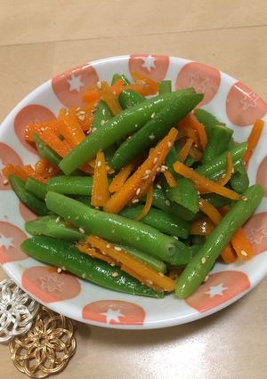 給食の「いんげんのごまあえ」♡シンプル-レシピのメイン写真