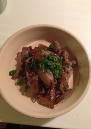 ごぼうと豚肉の煮物-レシピのメイン写真