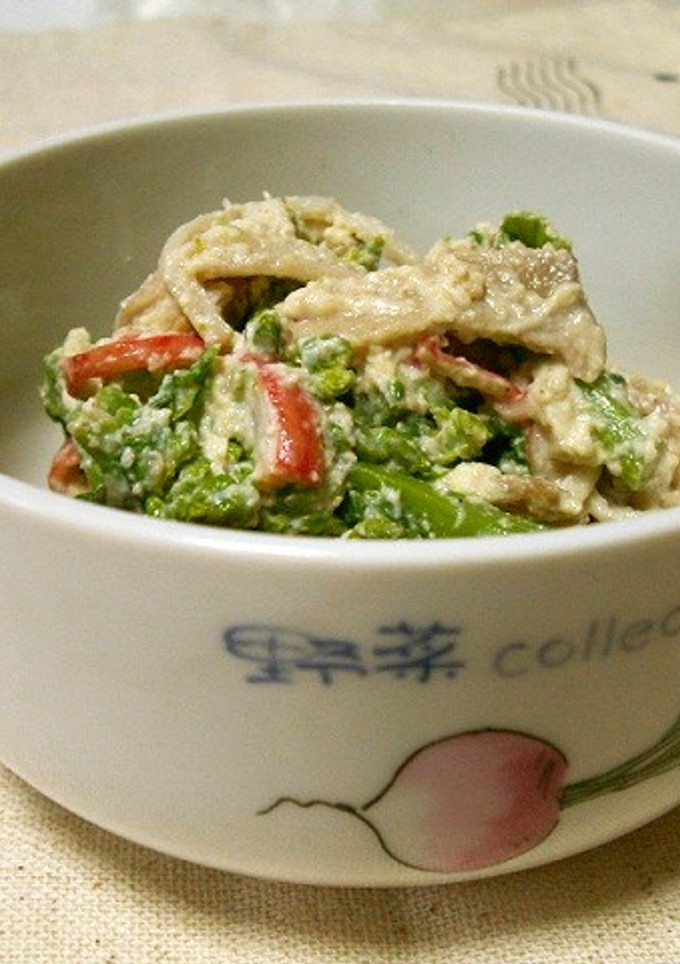 菜花、エリンギ、かにかまぼこの白和え-レシピのメイン写真