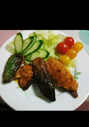 ナス嫌い克服◎ナスとピーマンの肉詰め-レシピのメイン写真