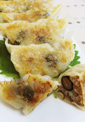 蒸し豆（大豆・黒豆）入りヘルシー餃子-レシピのメイン写真