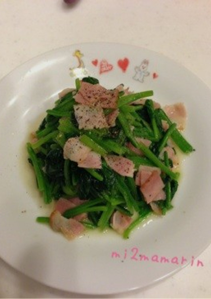 簡単ほうれん草のバター炒め♡-レシピのメイン写真