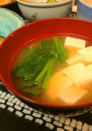 ＊ヘルシー＊ほうれん草と豆腐の味噌汁＊-レシピのメイン写真