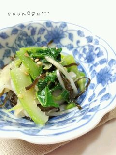 菜花と新玉ねぎのナムル風酢の物-レシピのメイン写真