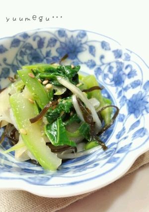 菜花と新玉ねぎのナムル風酢の物-レシピのメイン写真
