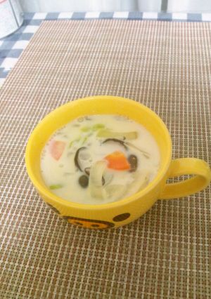 コンソメ不要☆あさりの豆乳スープ-レシピのメイン写真