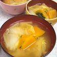 かぼちゃと白菜のお味噌汁