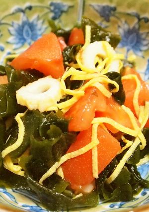 トマトとわかめの酢の物-レシピのメイン写真