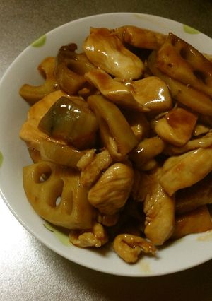鶏胸肉とレンコンのオイスターソース炒め-レシピのメイン写真