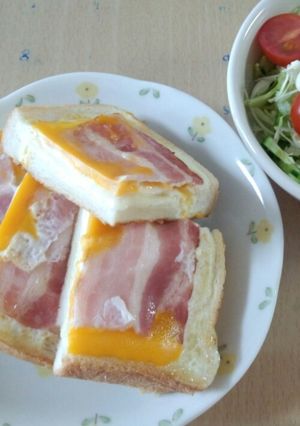 ベーコンエッグトースト-レシピのメイン写真