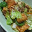 野菜と焼き油揚げの麻婆炒め
