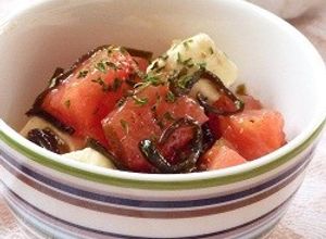 トマトとクリームチーズの塩昆布和え-レシピのメイン写真