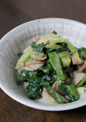 旬な分葱とハムの醤油麹ミルクぬた-レシピのメイン写真