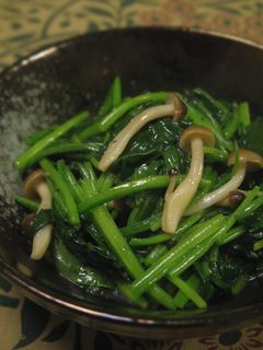 超簡単!しめじとほうれん草の梅昆布茶和え-レシピのメイン写真