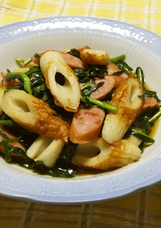 ニラとウインナーとちくわのさっと煮-レシピのメイン写真