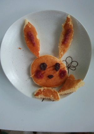 *ホットケーキで動物の顔*-レシピのメイン写真