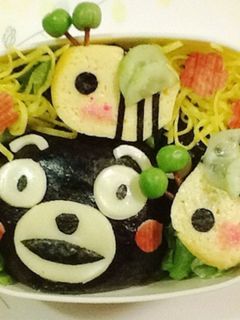 キャラ弁 ♫ ゆるキャラ ❤ くまモン-レシピのメイン写真