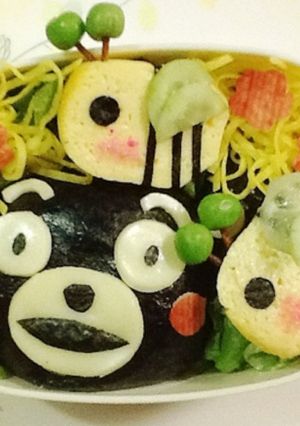 キャラ弁 ♫ ゆるキャラ ❤ くまモン-レシピのメイン写真