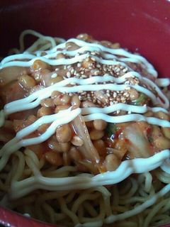 ♡美肌効果?納豆キムチ麺♡-レシピのメイン写真
