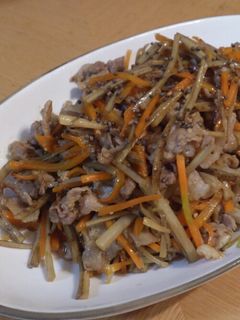 豚肉とゴボウの甘麹金平炒め-レシピのメイン写真