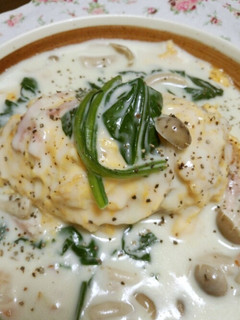 失敗なし!手抜きホワイトソースオムライス-レシピのメイン写真
