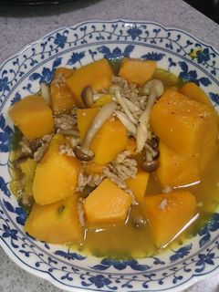 カボチャとひき肉の煮付け-レシピのメイン写真