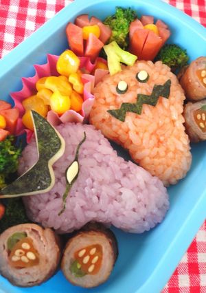 キャラ弁*ワルなめこ&激辛なめこ弁当♪-レシピのメイン写真